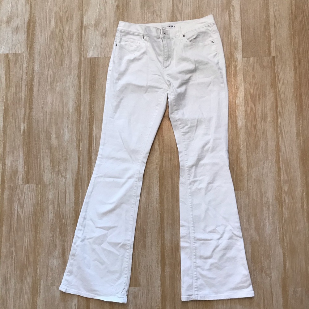 White flared jeans- Ann Taylor